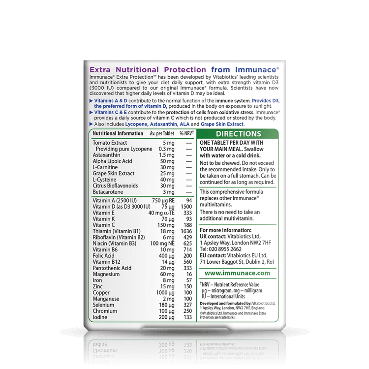 قرص تقویت سیستم ایمنی بدن Immunace Extra Protection